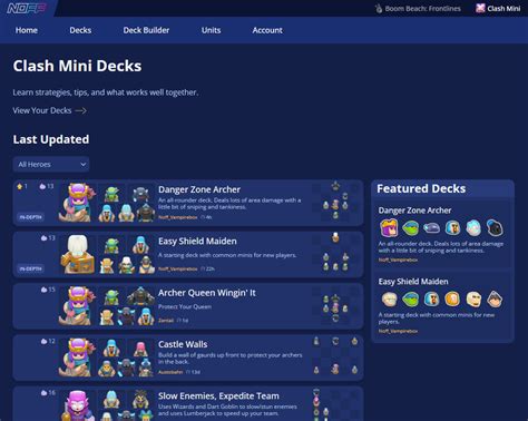 A Clash Mini site to build and share decks! : r/ClashMini .